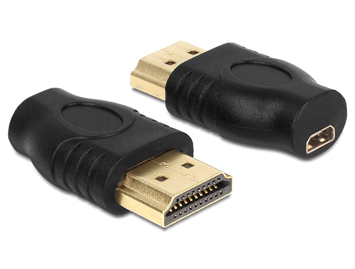 Adattatore HDMI Micro-D Femmina a HDMI-A Maschio Nero